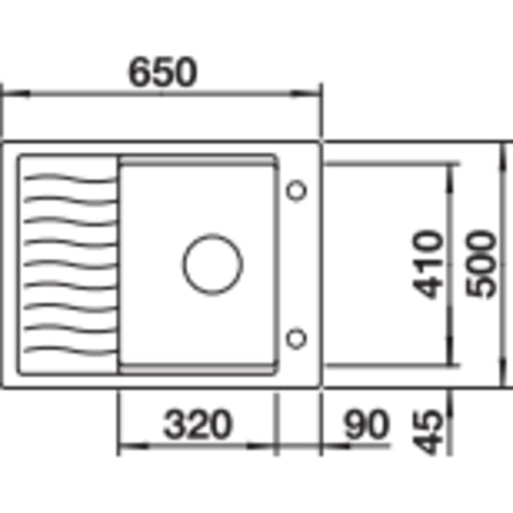 Blanco Elon XL6S UXI køkkenvask, 78x50 cm, grå