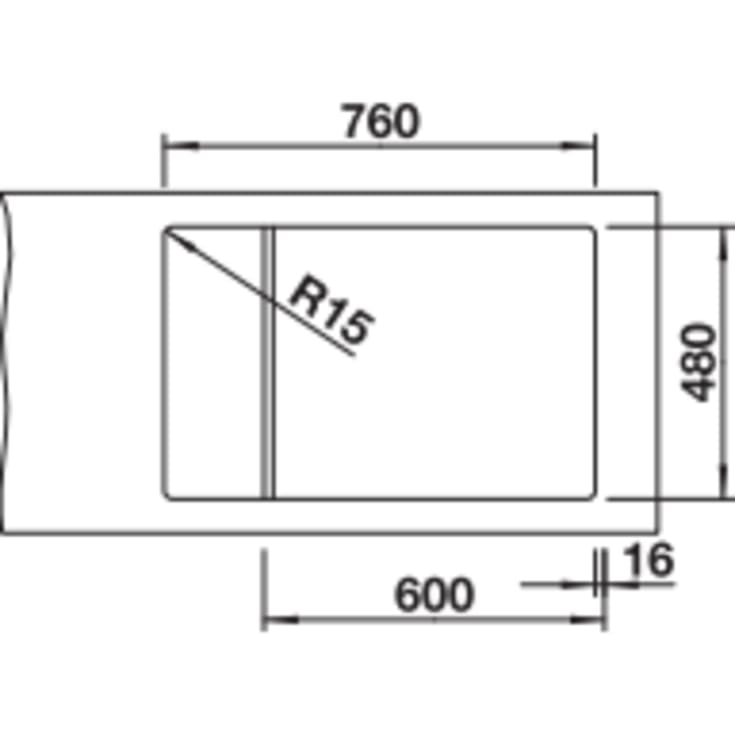 Blanco Elon XL6S UXI køkkenvask, 78x50 cm, råhvid