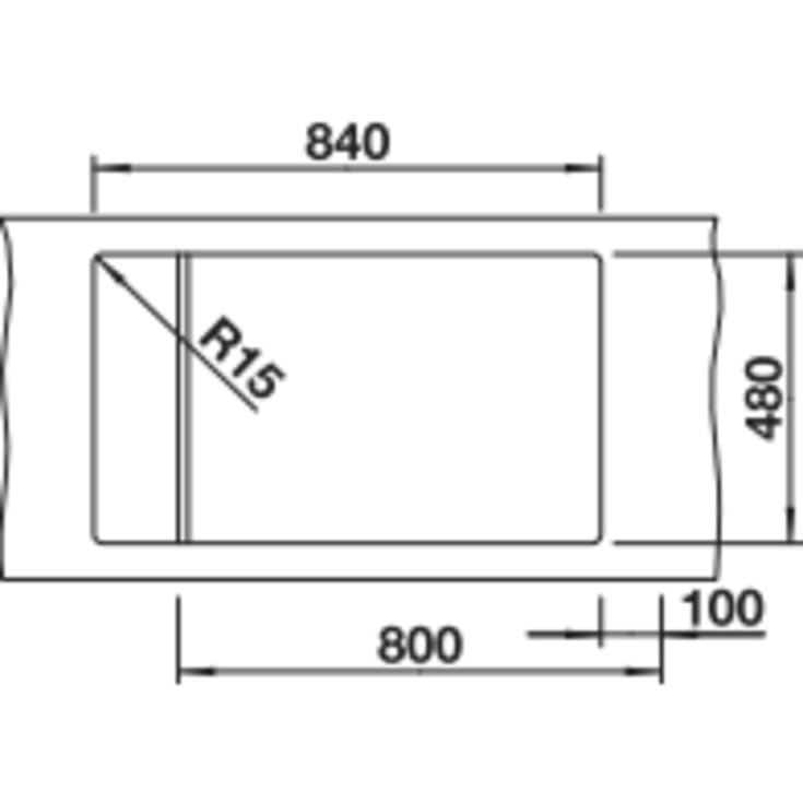 Blanco Elon XL8S UXI køkkenvask, 86x50 cm, grå