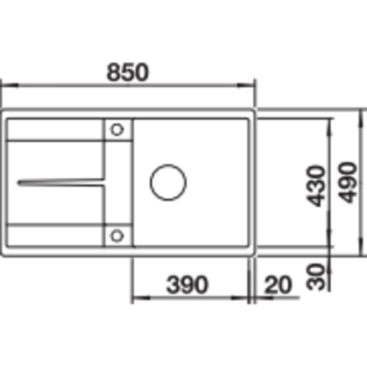Blanco Metra 5S-F MX køkkenvask, 85x49 cm, grå