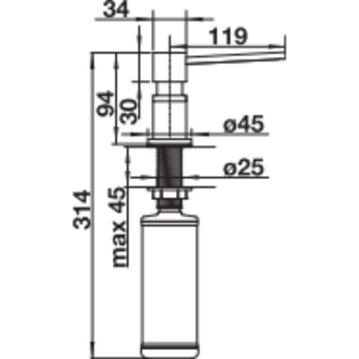 Blanco Lato sæbedispenser, hvid