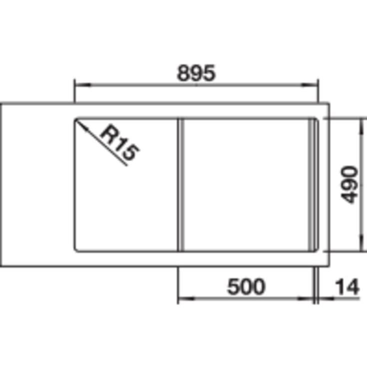 Blanco Zenar 5S MXI køkkenvask, 91,5x51 cm, råhvid