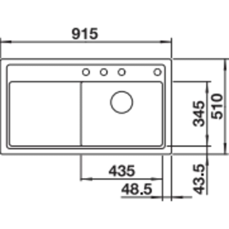 Blanco Zenar 5S MXI køkkenvask, 91,5x51 cm, råhvid