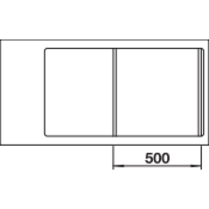 Blanco Zenar 5S-F MXI diskbänk, 90,25x49,75 cm, grå