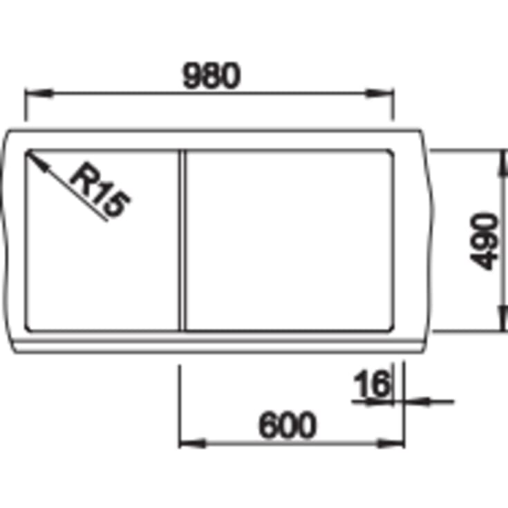Blanco Zenar XL6S MXI køkkenvask, 100x51 cm, grå