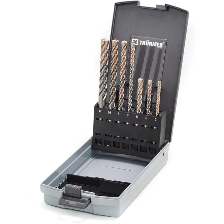 SDS-plus hammerborsæt, 4-skærs, 7 stk.