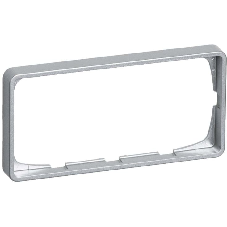 LK Fuga Baseline 50 ramme, 1x2 modul, vandret, metallic