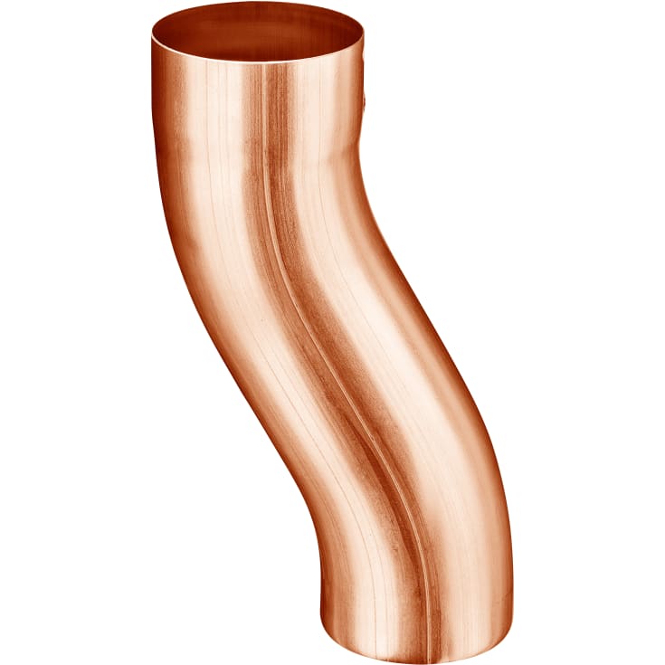 VMzinc Vmcopper nedførsel bøjning, Ø87 mm, kobber