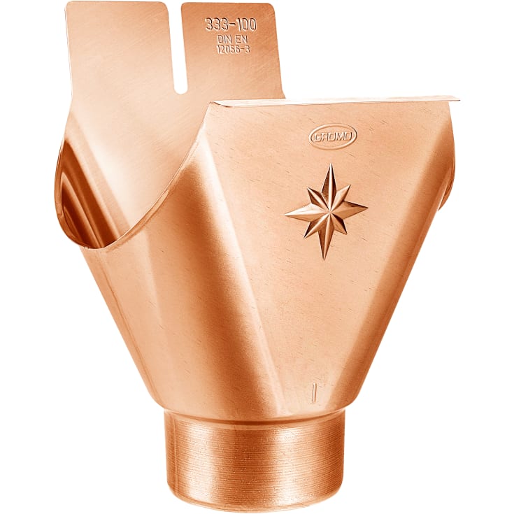 25 stk VMzinc ekspansionstudstykke nr. 12, 333x87mm, til halvrund tagrende, kobber