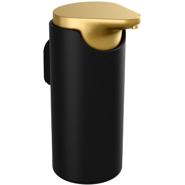 Pressalit Style sæbedispenser, sort/børstet messing