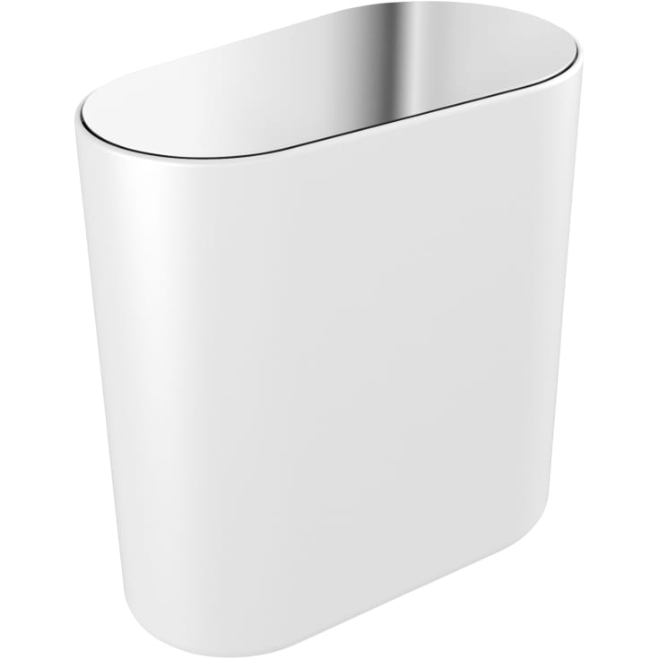 Pressalit Style papperskorg, 5,1 liter, vit/krom