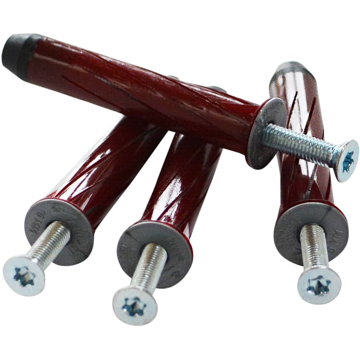 Gipsdybel t/2 lag gips 5 x 75/23 mm, rød, TX25, 25 stk.