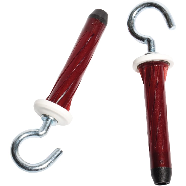 Gipsdybel m/krog t/2 lag gips M5, rød, 25 stk.