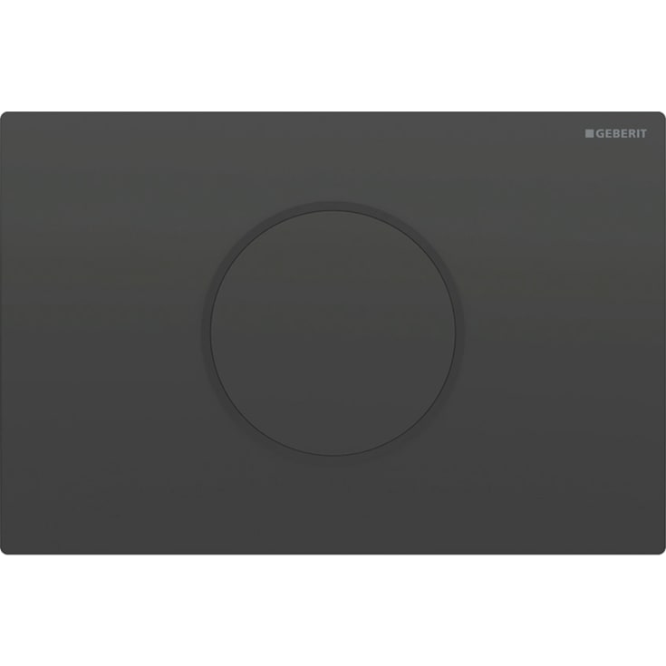 Geberit Sigma 10 Round spolplatta, beröringsfri, batteridrift, svart/matt svart