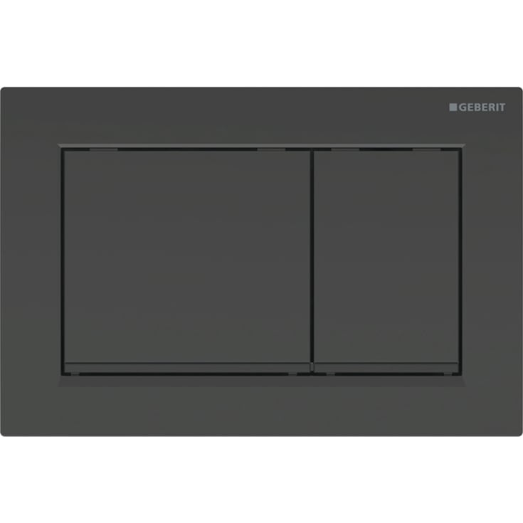 Geberit Omega 20 Square betjeningsplate, sort/matt sort