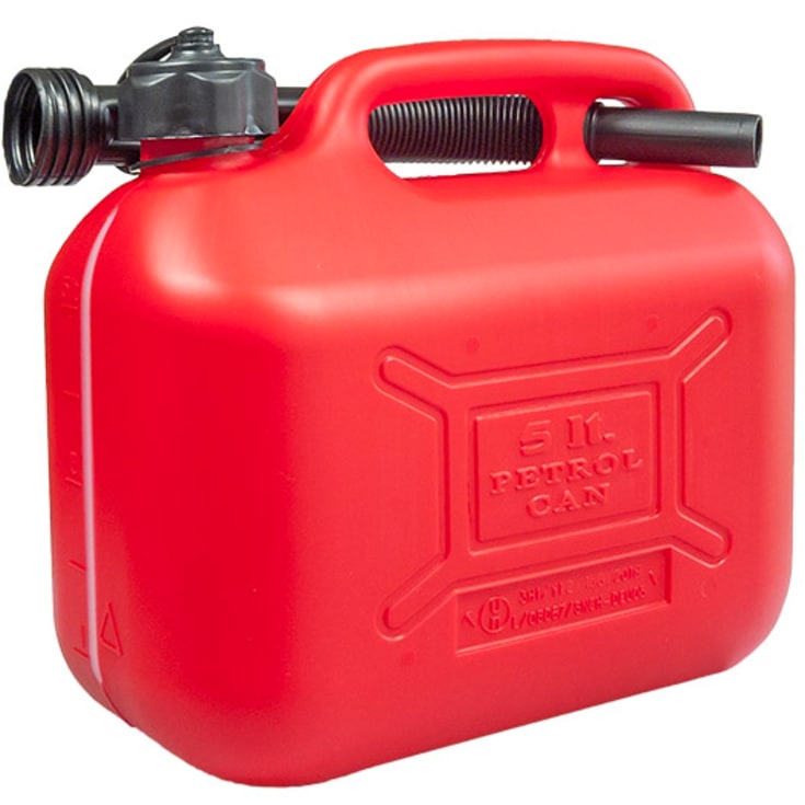Benzindunk med Fill & Stop funktion, rød, 5 l