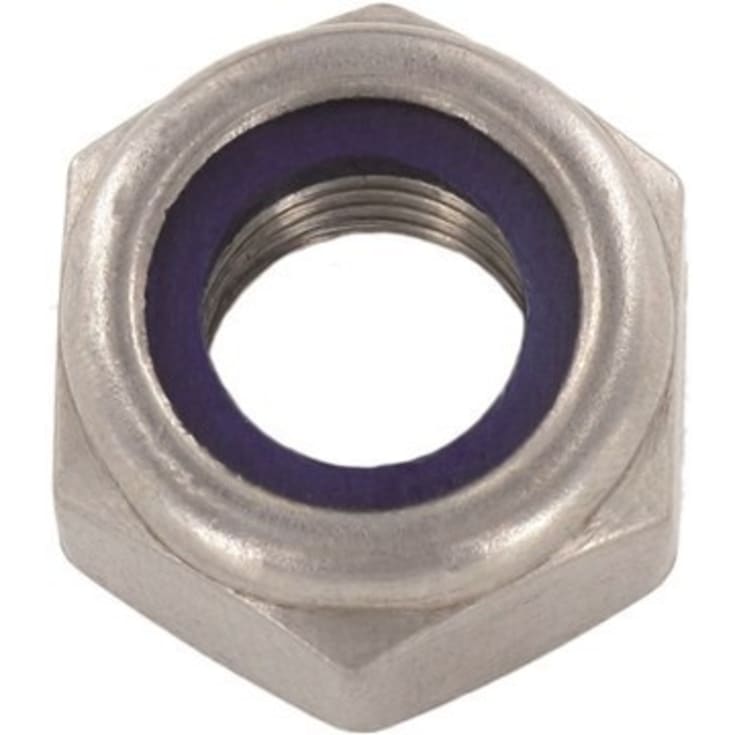 Låsemøtrik M12, A4, DIN 985, 6-kant