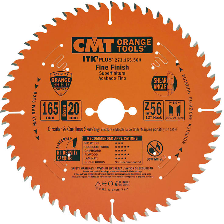 CMT HM rundsavklinge Ø165/20(+15,87) mm, 56 td.