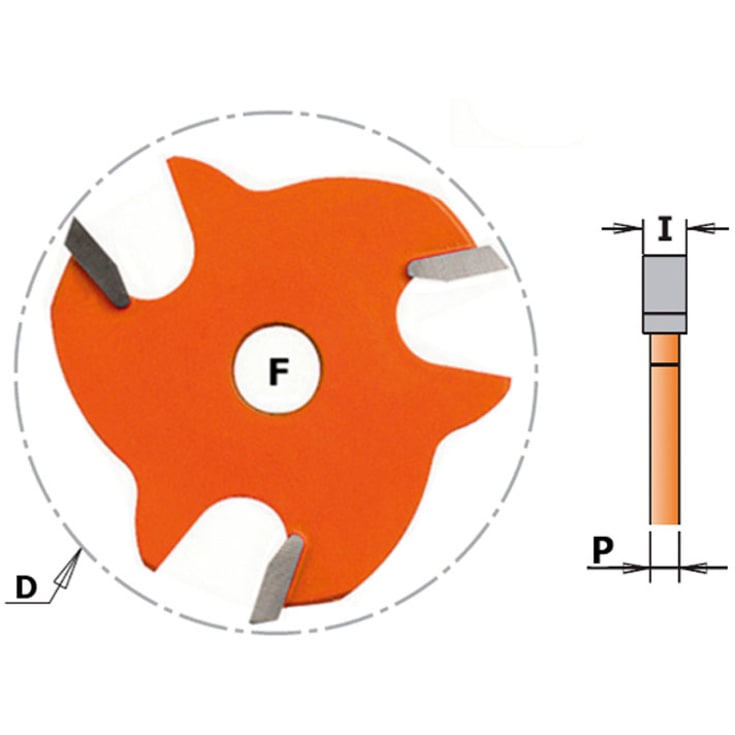 Slidsfræser HM 6,0mm Ø 47,6/8