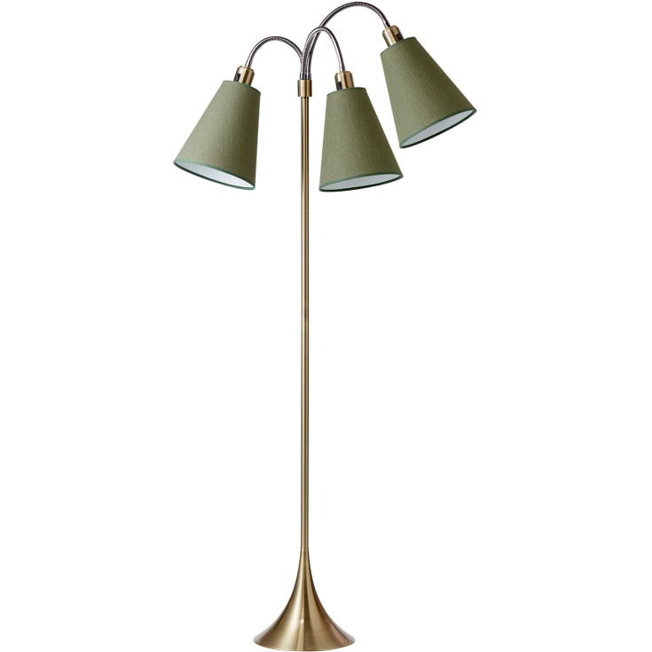 Trafik Guldlampe 3xE27 H135cm, antik messing
