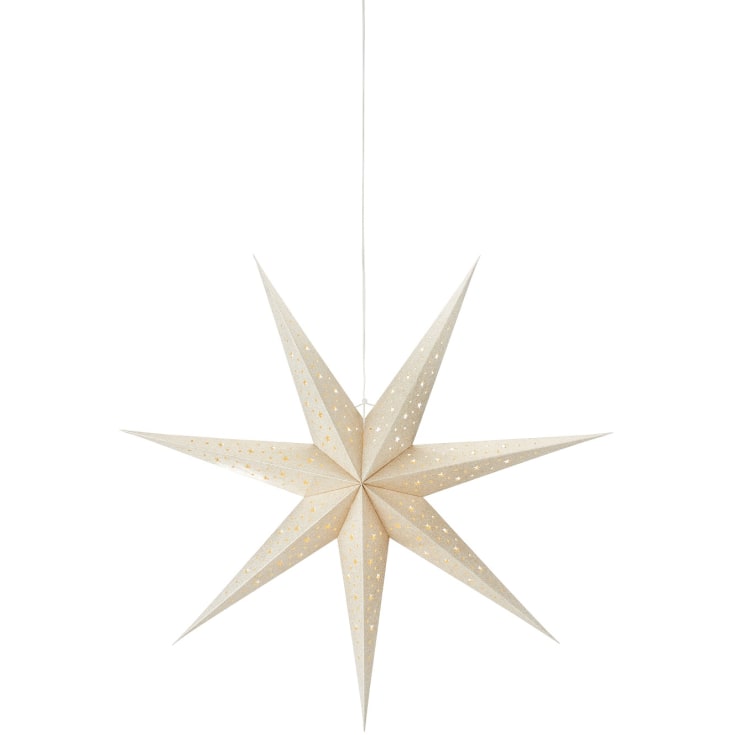 Markslöjd Blank adventsstjärna med ljus, 75 cm, guld