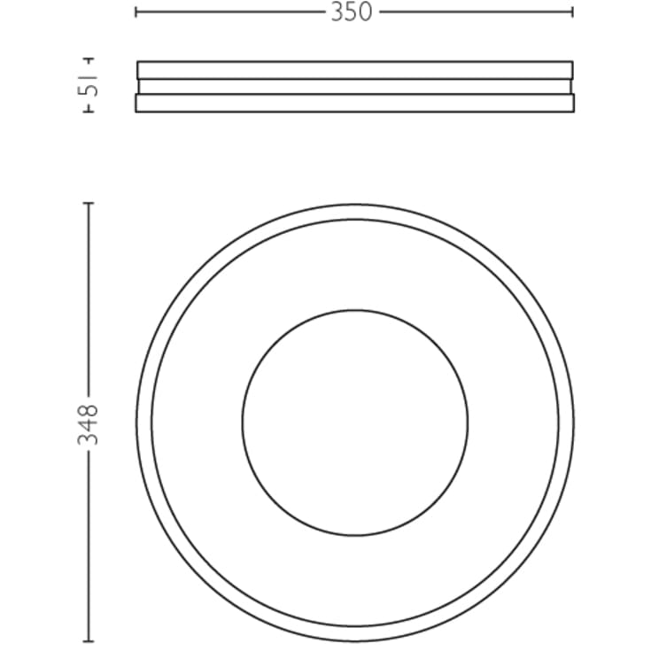 Philips Hue Connected Being plafond, grå