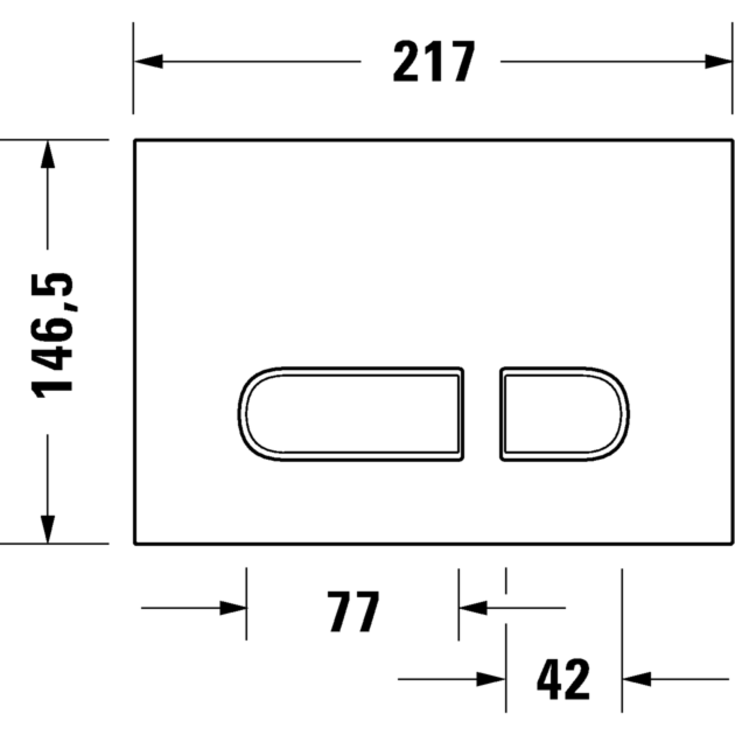 Duravit A1 betjeningsplade, hvid