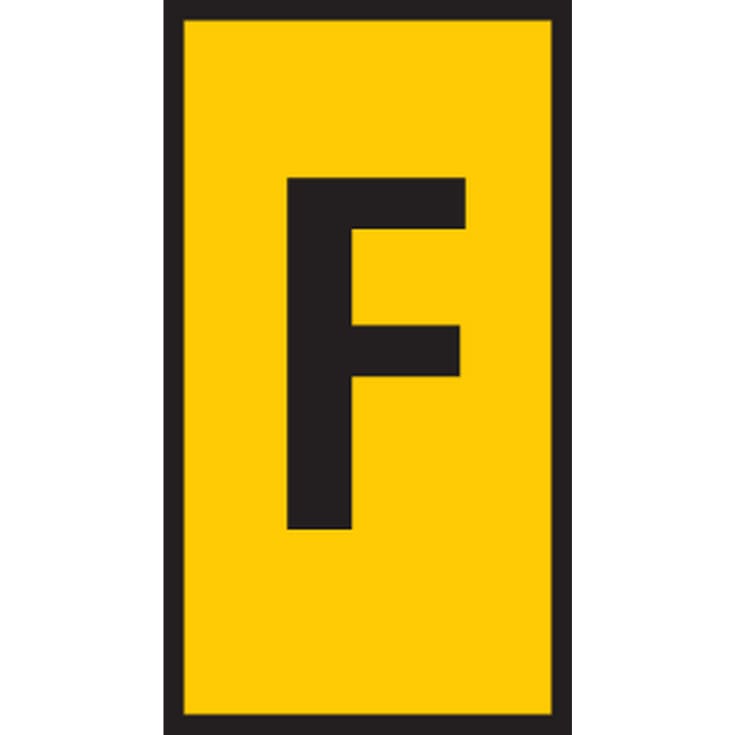 5 stk Ledningsmærke (F) gul WIC1 til 0,5-1,5 mm² ledning (200 stk)