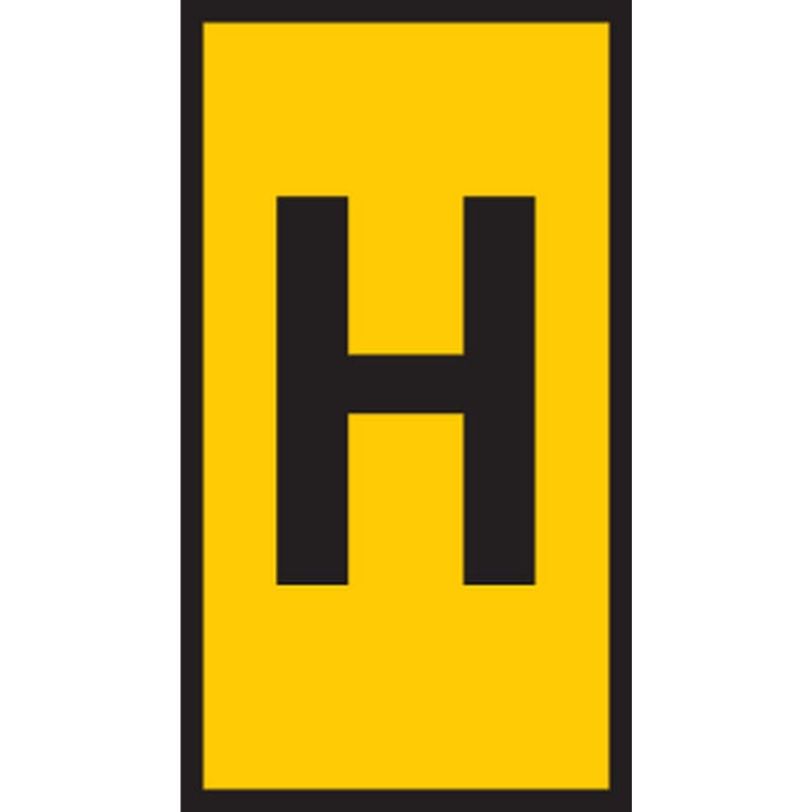 5 stk Ledningsmærke (H) gul WIC1 til 0,5-1,5 mm² ledning (200 stk)