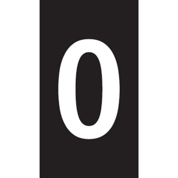 Ledningsmærke (0) sort WIC2 til 1,5-2,5 mm² ledning (200 stk)