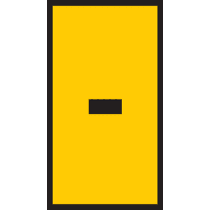 5 stk Ledningsmærke (-) gul WIC2 til 1,5-2,5 mm² ledning (200 stk)