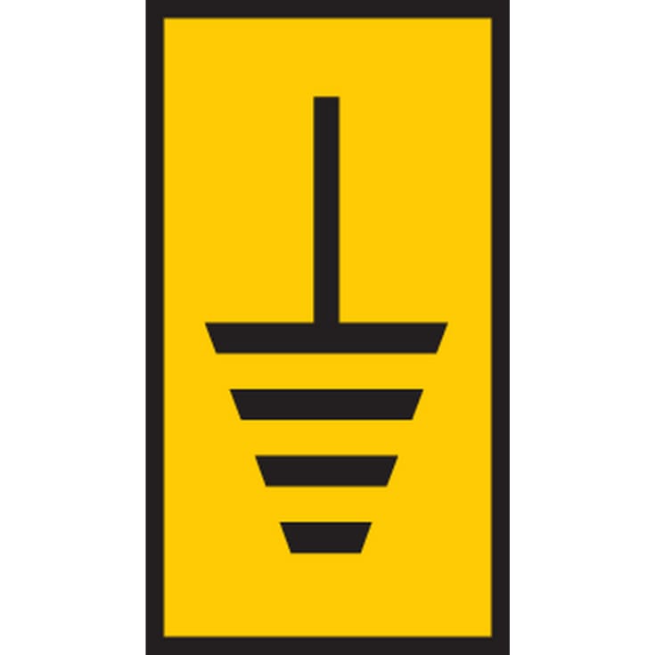 5 stk Ledningsmærke (JORD) gul WIC2 til 1,5-2,5 mm² ledning (200 stk)