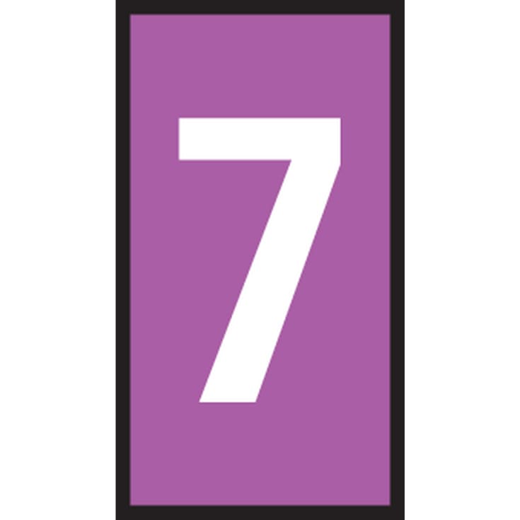 5 stk Ledningsmærke (7) violet WIC1 til 0,5-1,5 mm² ledning (200 stk)