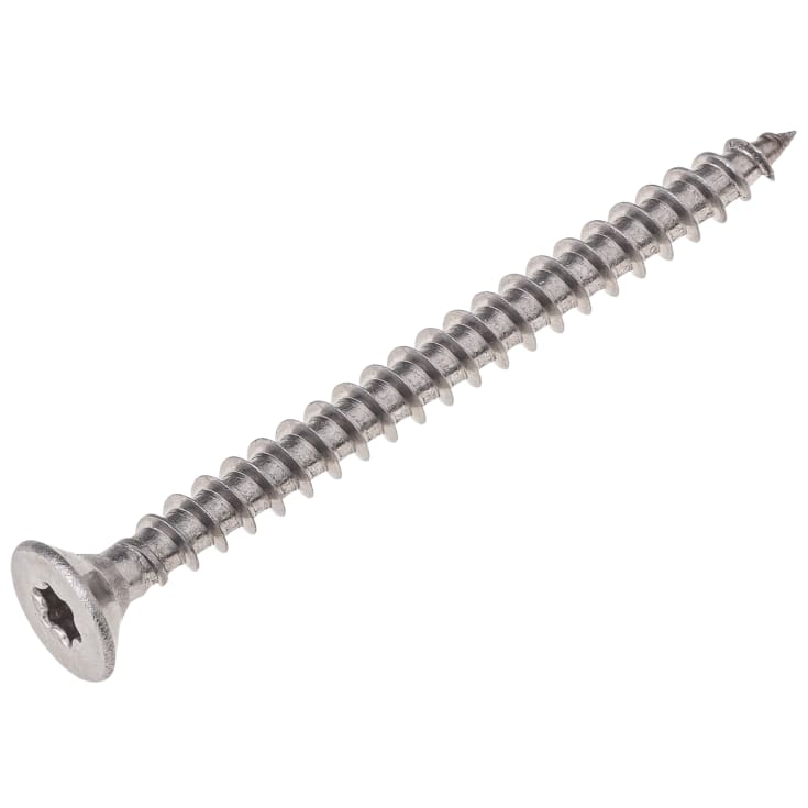 100 stk Spånpladeskrue 5,0 x 70/42 mm, A4, TX25, UH