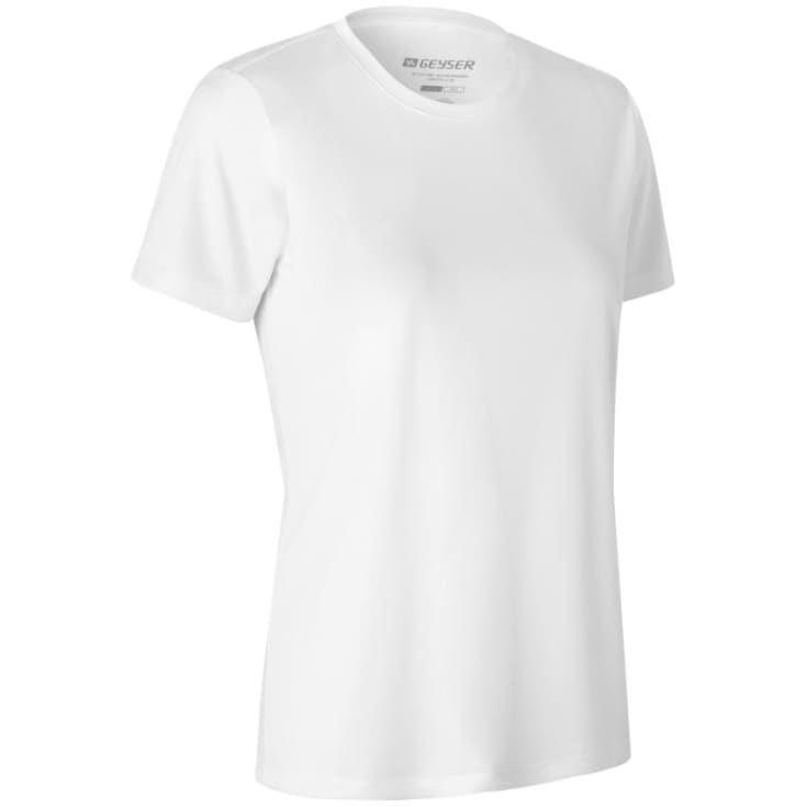 GEYSER Interlock dame T-shirt G11040, essential, hvid, str. 3XL