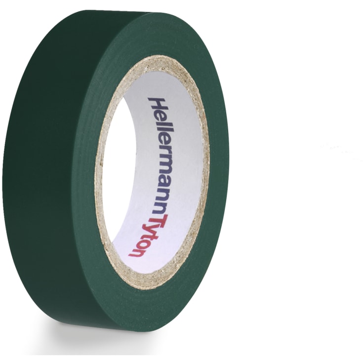 10 stk Hela Vinyltape, PVC isolerbånd 15 mm X 10 m, grøn