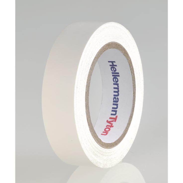 10 stk Hela Vinyltape, PVC isolerbånd 15 mm X 10 m, hvid