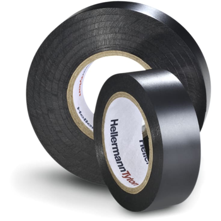 HelaTape Flex 2000+ 38 mm x 20 m, elektrisk vinyltape, sort