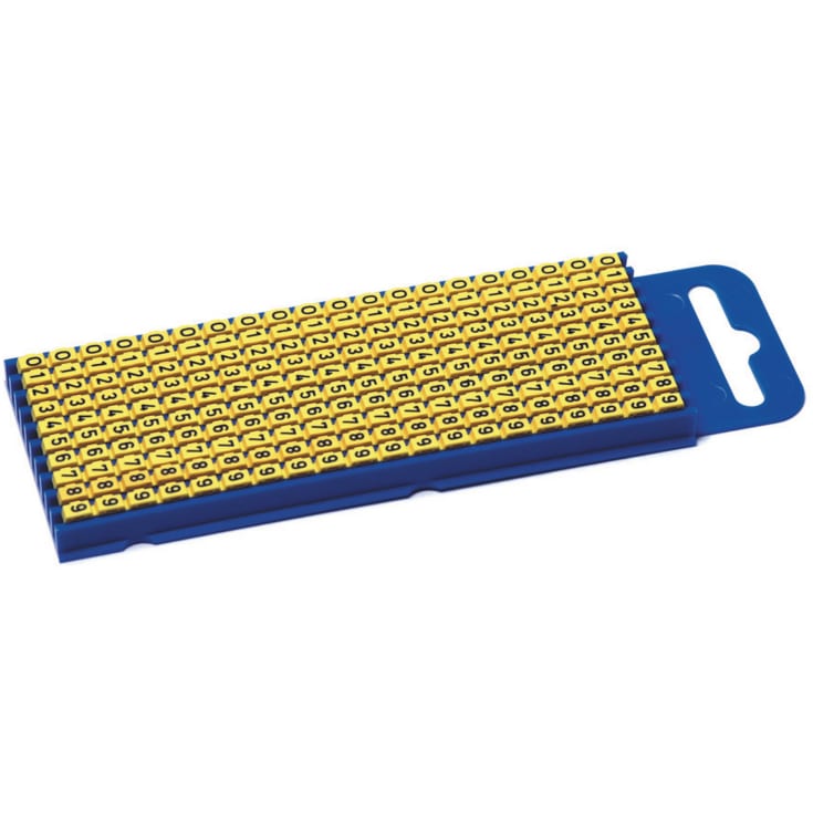 Trådmarkør (0-9) gul WIC2 for 1,5-2,5 mm² tråd (200 stk.)