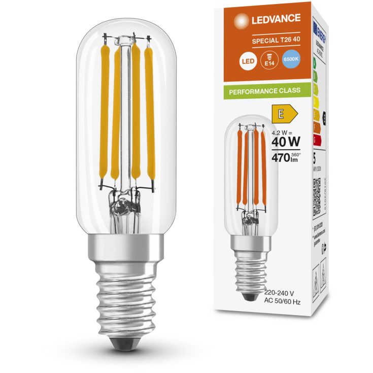 Ledvance Parathom E14 kjøleskapspære, 2700K, 4W