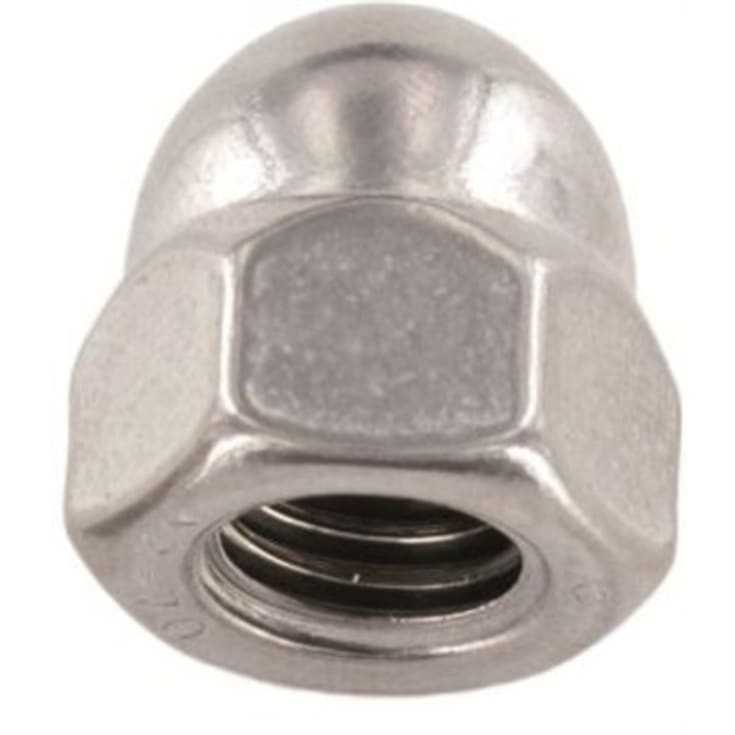 Topmøtrik M8, A4, DIN 1587, 6-kant