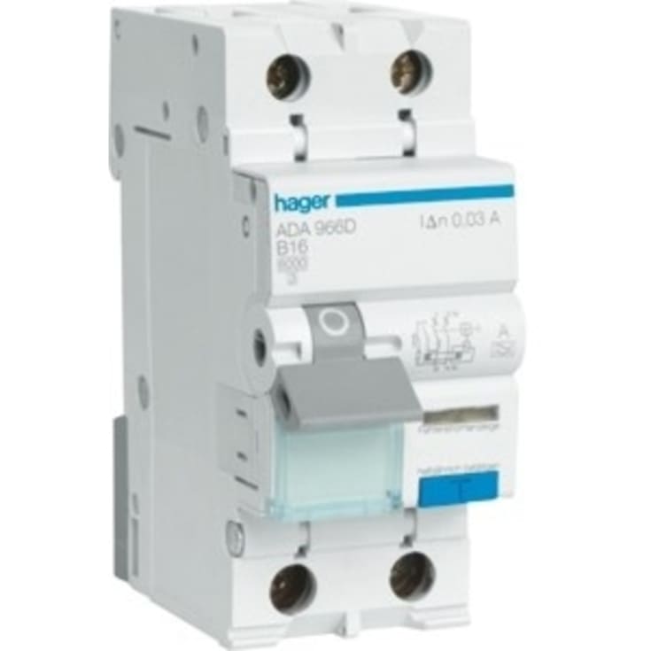 Kombinationsbrytare PFI/automatsäkring 1P+NC 10A 300mA AFA960G