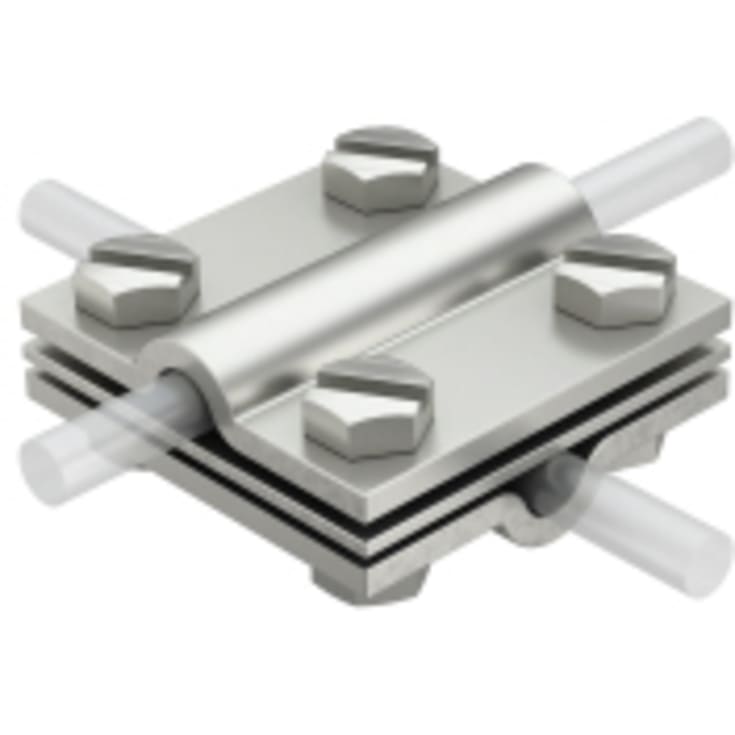 10 stk Krydsklemme 252 8-10 V4A med skilleplade Ø8-10 mm