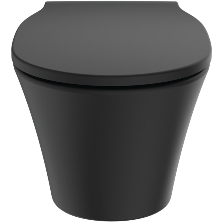 Ideal Standard Connect Air væghængt toilet, inkl. soft close toiletsæde, rimless, sort