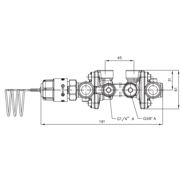 Danfoss Redan PTC2+P brugsvandsregulator, tryk- og termostatstyret