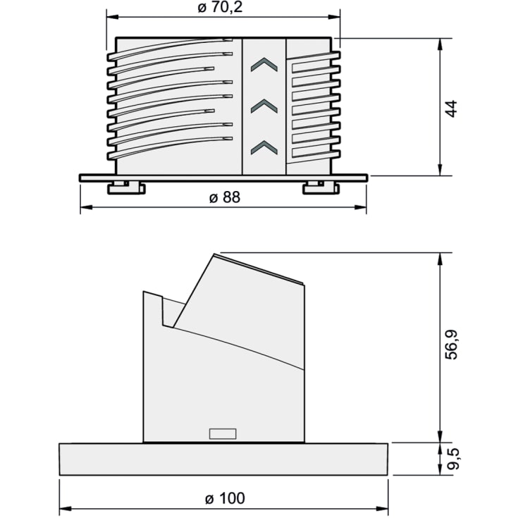 Bevægelsessensor M42MR 230V master 12-13m 360° SnapFit planfor.