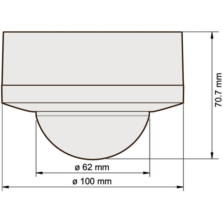 Rörelsesensor M42HC 230V master högt i tak 18-53m 360° överbyggnad