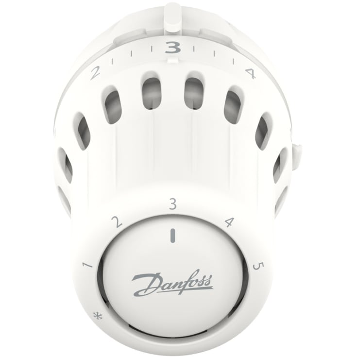Danfoss React RA termostat, hurtigkobling, hvit