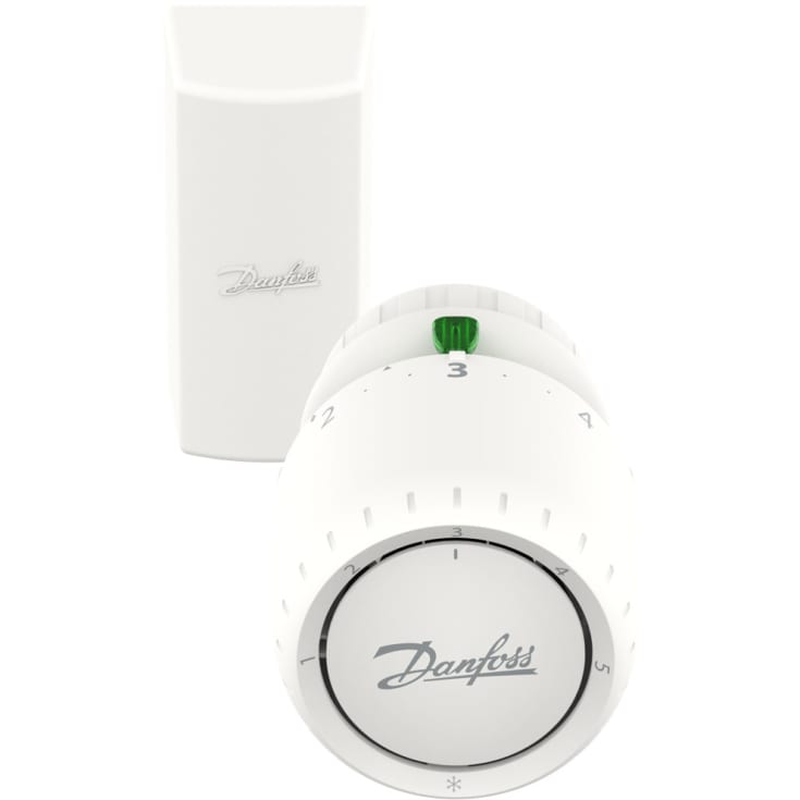 Danfoss Aveo RA termostat, fjernsensor, hurtigkobling, hvit
