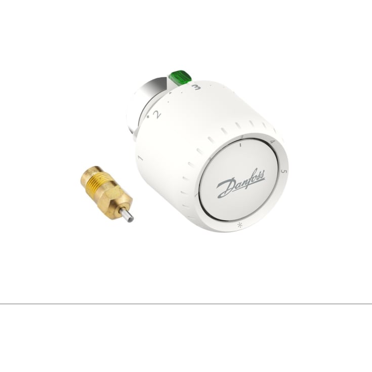 Danfoss Aveo RA/VL servicetermostat med pakdåse, hvid